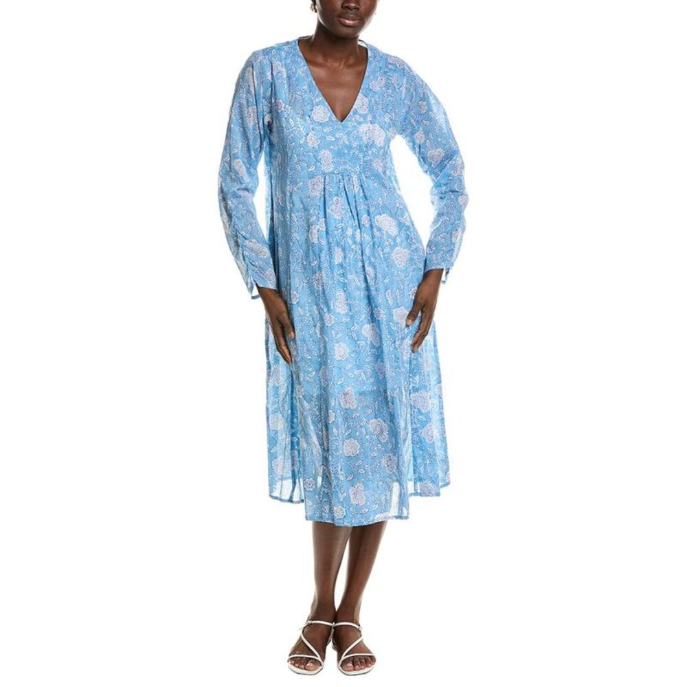 Mer St. Barth Womens  Printed Kaftan, Blue